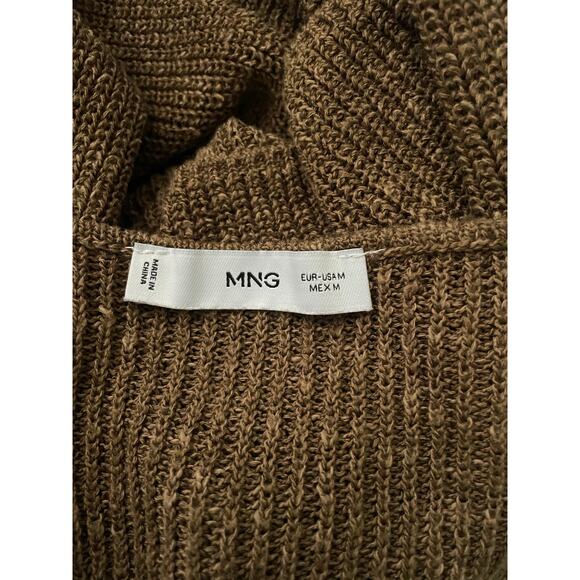 MNG Women's Chucky Knit V-Neck Straight Design Long Sleeve Sweater Medium - Picture 7 of 7